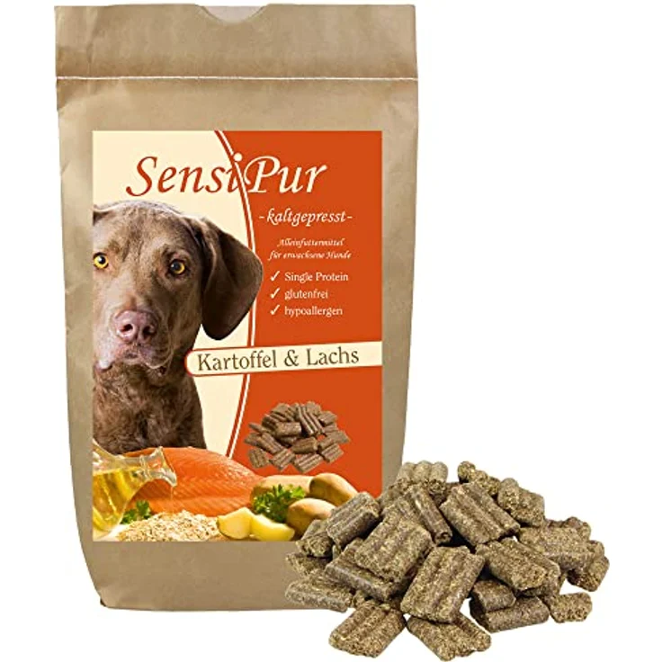 SensiPur Kartoffel & Lachs, 4 kg Hunde-Trockenfutter mit hochwertigem Lachs und leicht verdaulichen Kartoffeln für empfindliche Mägen – Bild 3