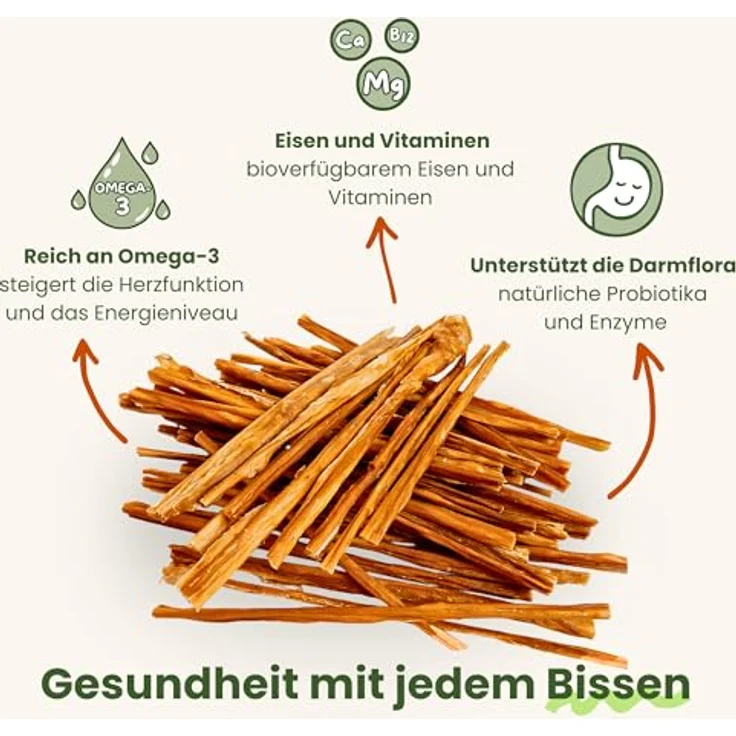Naturbiss Rinderdarm Kauspaghetti, 100% natürliche Hundeleckerli, fettarm und proteinreich, Monoprotein, 150g, ohne Zusätze, ideal für Seniore & Welpen – Bild 3