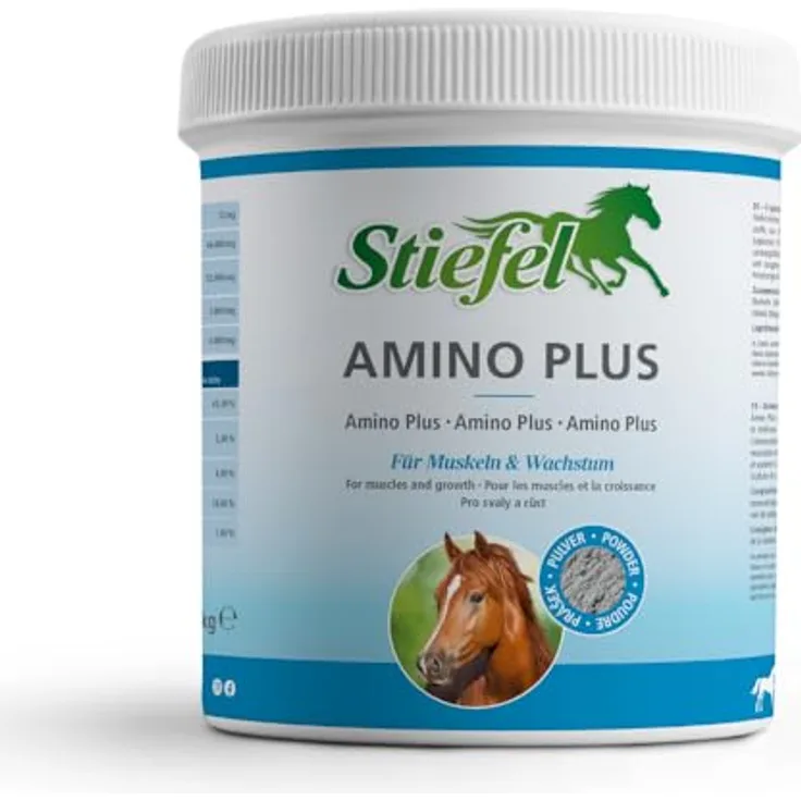 Stiefel Amino Plus, Futterzusatzpulver zur Unterstützung von Muskelaufbau und Leistungsfähigkeit bei Sportpferden, 1kg