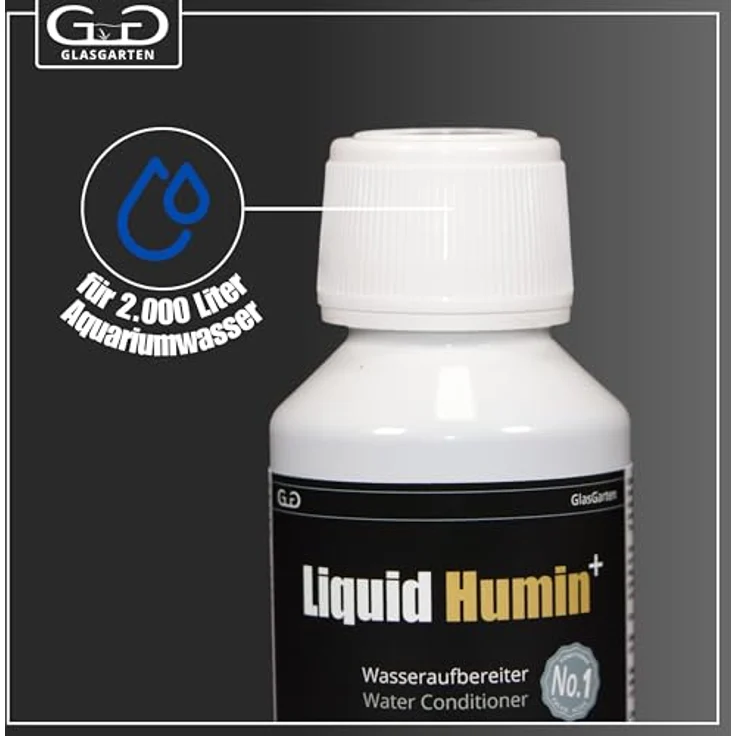 GG GLASGARTEN Liquid Humin+, 100ml Aquariumzusatz zur Verbesserung des Immunsystems und Stabilisierung des pH-Werts – Bild 3