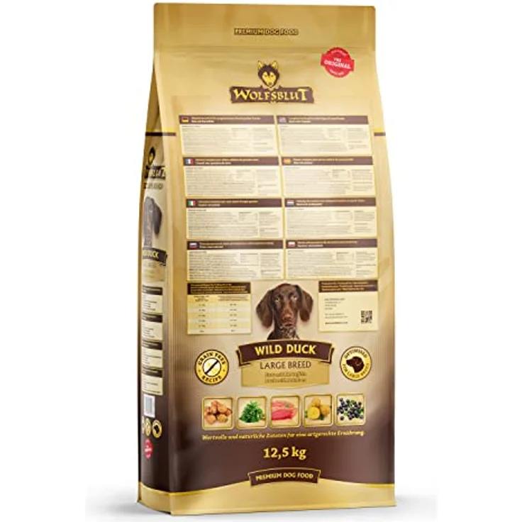 Wolfsblut Wild Duck Large Breed, 12,5 kg Trockenfutter für Hunde mit Ente, getreidefrei, ohne Gluten und chemische Zusätze, enthält Gelenkschutz PLUS – Bild 3