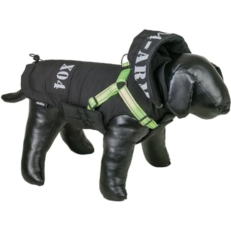 Nobby Hundemantel X04 2 in 1 schwarz, wasser- und windabweisend, reflektierend