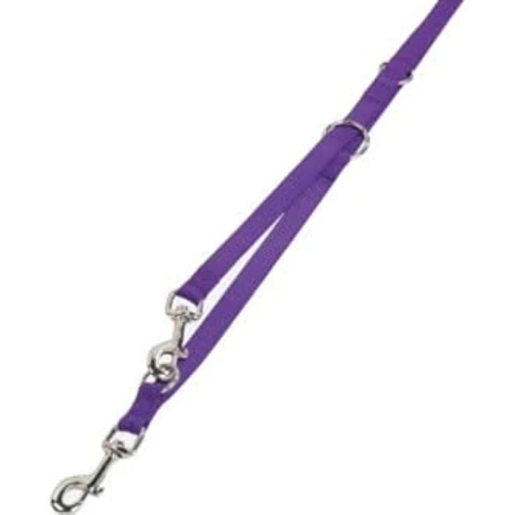 Nobby Führleine Classic, 3-fach verstellbar, Nylon, lila, Länge 200 cm, Breite 25 mm