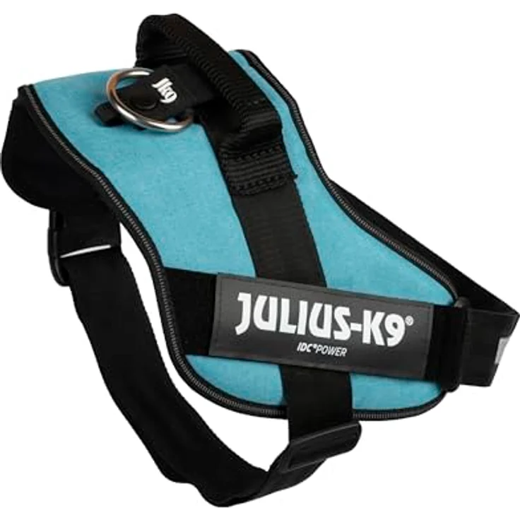 JULIUS K-9 IDC Powerharness, Größe 3/2XL, Hundegeschirr in Türkis mit reflektierenden Elementen und verstellbarem Klettpatch – Bild 3