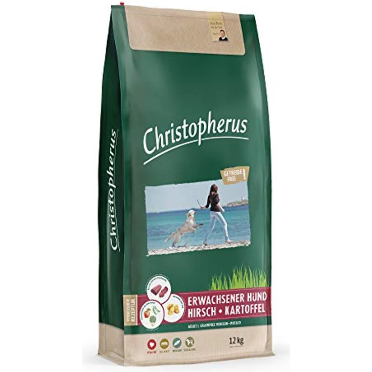 Christopherus Getreidefrei Hirsch und Kartoffel, Trockenfutter für Hunde, 2x12kg, speziell für Senioren und junge Hunde – Bild 4