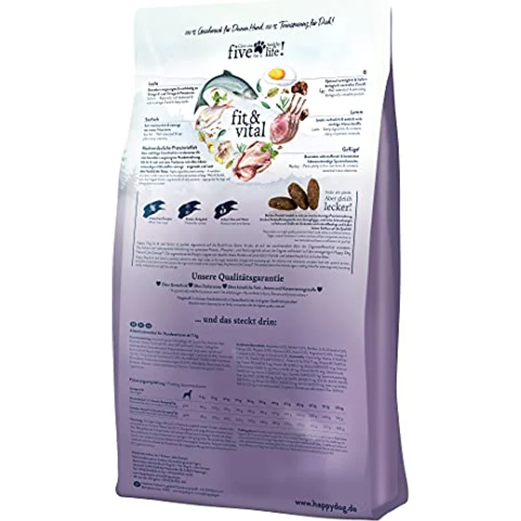 Happy Dog fit & vital Senior, 12 kg Hundefutter für ältere Hunde, mit L-Carnitin, ohne Gentechnik, weizenfrei – Bild 5
