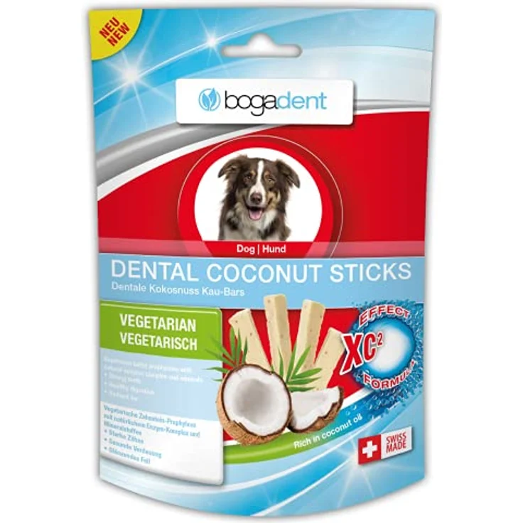 Bogar Bogadent Dental Coconut, Dental Sticks Hundesnack mit Kokosnuss, reduziert Plaque und Zahnstein, stärkt das Fell, 50 g – Bild 1