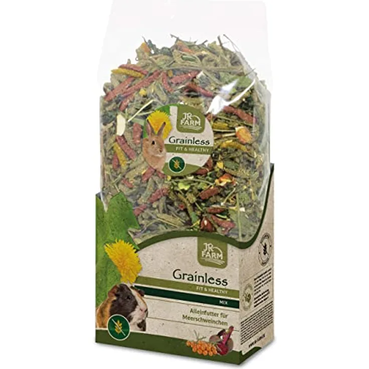 JR FARM Grainless Health Mix Meerschweinchen, 600 g - Getreidefreies Kleintierfutter mit hohem Rohfaseranteil und Vitalstoffen