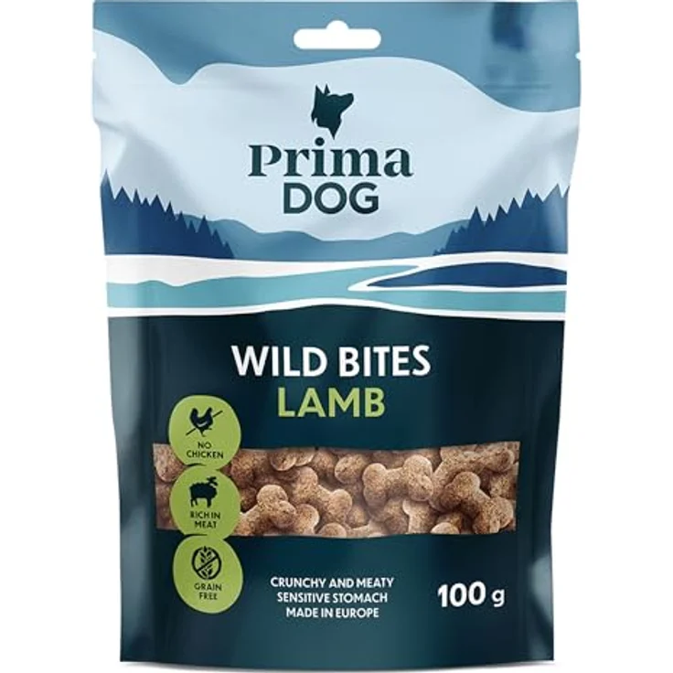 PrimaDog Wild Bites, getreidefreie Hundesnacks aus Lammfleisch mit Sanddorn, 100 g – Bild 1