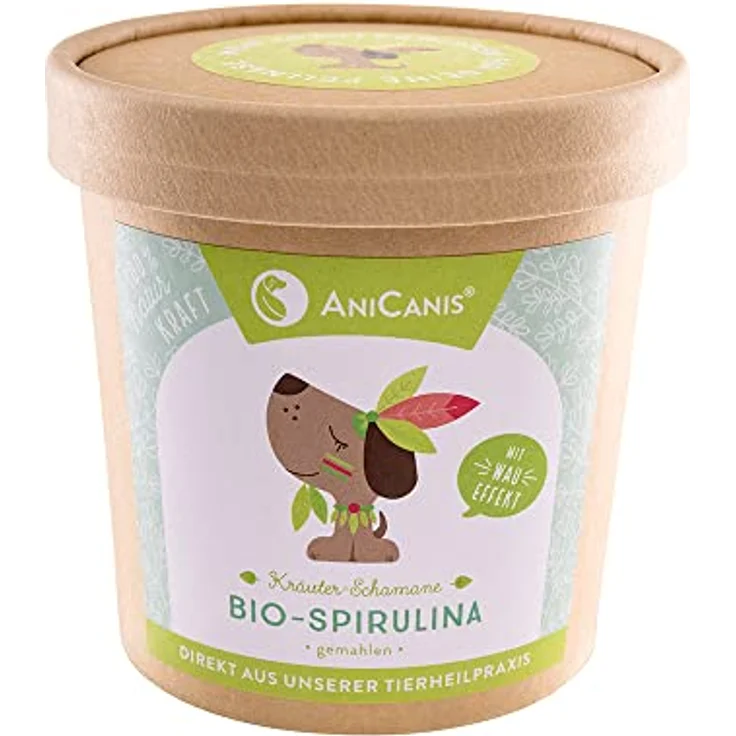 AniCanis Bio Spirulina Algenpulver für Hunde & Katzen - Futterzusatz zur Unterstützung von Immunsystem, Darm & Fellpflege - 150g Bio Qualität – Bild 1