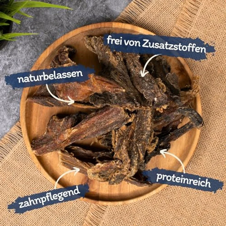 Lyra Pet® Rinderdörrfleisch 10 kg, naturbelassener Kauartikel als proteinreiche Belohnung für Hunde, zahnhygienisch, luftgetrocknet – Bild 2