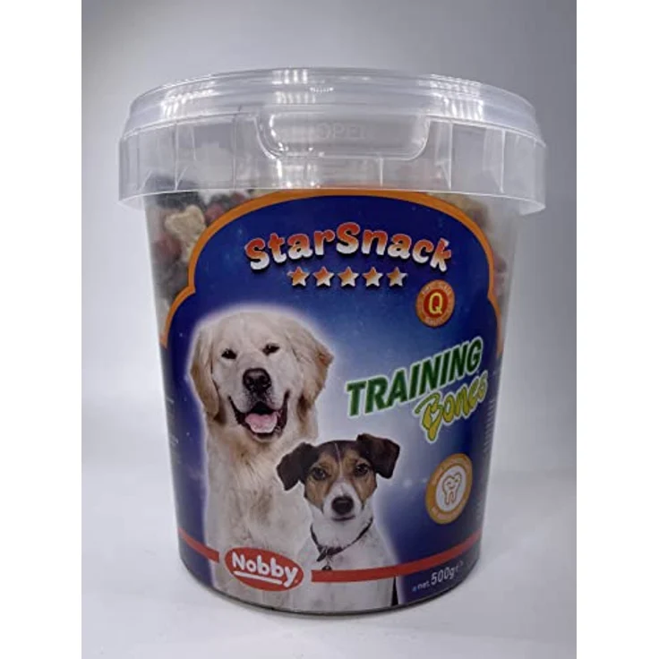 Nobby STARSNACK Training Bones für Hunde, 500 g Dose mit Pansen, Lamm-, Wild-, Geflügel-, Rindfleisch und Lachsöl – Bild 3