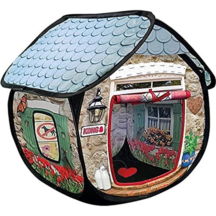 KONG Cat Play Spaces Bungalow, Rückzugs- und Spielort für Katzen, gemütliches Hausdesign – Bild 4