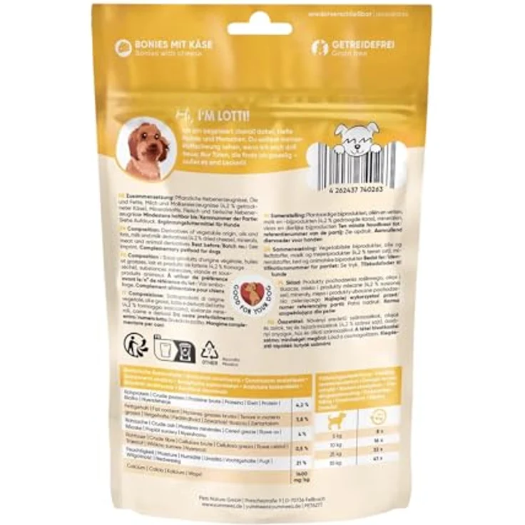 Yummeez SOFT BONIES, Hundesnack mit Käse, getreide- und laktosefrei, 165g – Bild 2