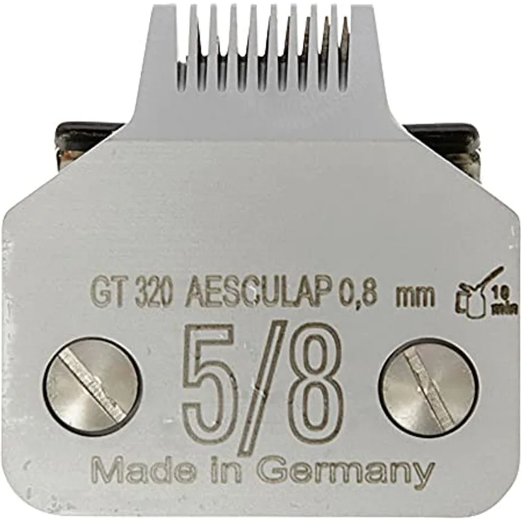 Kerbl GT320 SnapOn Aesculap Scherköpfe, 5/8 Scherkopf mit 0.8mm Schnittlänge, 50 Stück, 40mm Breite