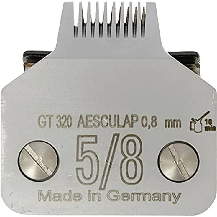 Kerbl GT320 SnapOn Aesculap Scherköpfe, 5/8 Scherkopf mit 0.8mm Schnittlänge, 50 Stück, 40mm Breite – Bild 1