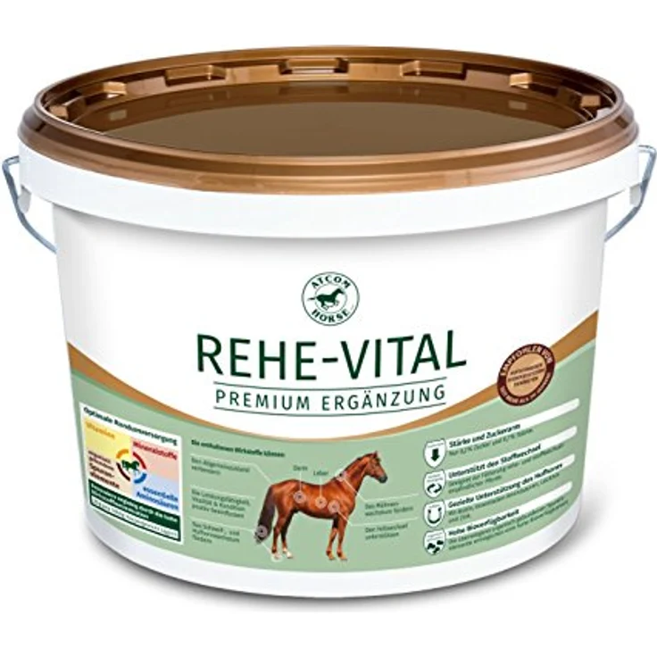 LEXA ATCOM REHE-VITAL, 10 kg Eimer für rehe- und stoffwechselempfindliche Pferde, stärke- und zuckerarm, nährstoffreich