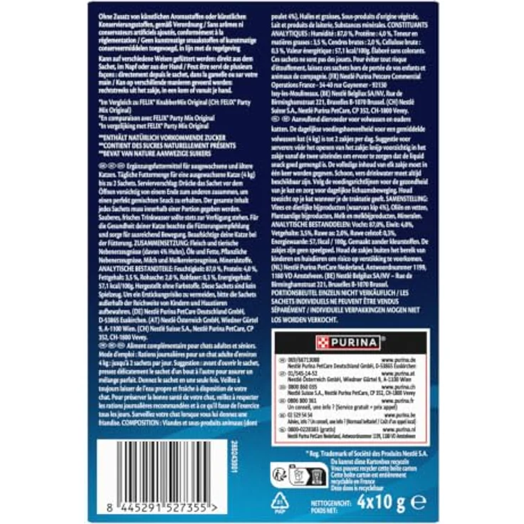 Felix Deli Moments, Katzensnack mit cremiger Textur und Huhngeschmack, 4 x 10 g – Bild 2