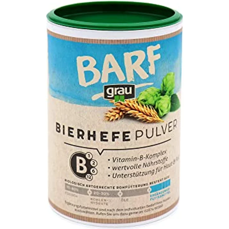 Grau Bierhefe 500g, Ergänzungsfuttermittel mit Vitaminen für die Hundegesundheit, geeignet für alle Lebensphasen – Bild 3