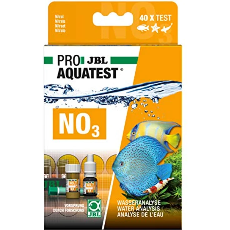 JBL ProAquaTest NO3, Wassertest-Set für Süß-/Meerwasser-Aquarien und Teiche, inkl. Reagenzien, 40 Tests – Bild 2