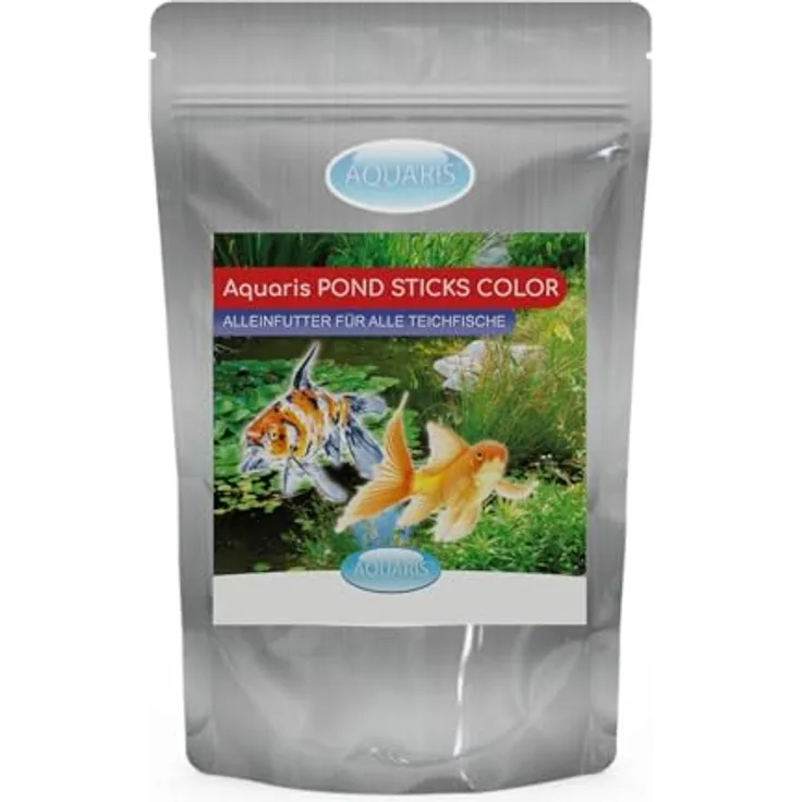 Aquaris Bio Pond Sticks Color 1200 g / 15 L, hochwertiges Teichfutter für Teichfische, nährstoffreich und trübt nicht das Wasser
