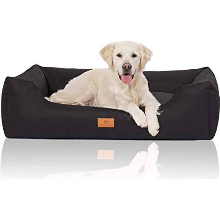 Knuffelwuff Hundebett Lotte Schwarz XL 105x75cm – Bild 2