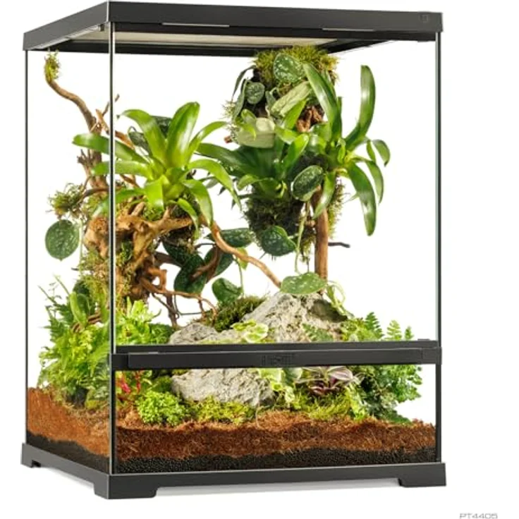 Exo Terra Pro Glasterrarium, Terrarium für Reptilien mit verschließbarer Fronttür, 45 x 45 x 60 cm – Bild 1
