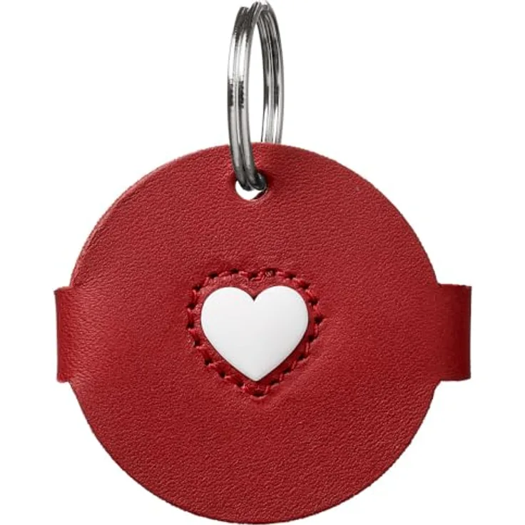 HUNTER Anhänger Hundemarken-Etui Love, rotes Etui für Hundemarken, Größe S, Made in Germany
