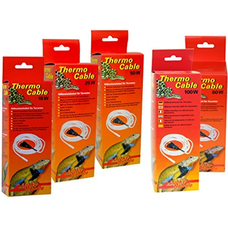 Lucky Reptile Heat Thermo Cable, 80 Watt Heizkabel mit 6,5m Heizlänge und wasserdichter Silikonummantelung für Terrarien – Bild 3