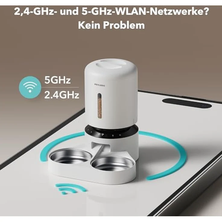 PETLIBRO 5L Futterautomat für Katzen, App-gesteuert mit 5G WLAN, für 2 Katzen, Sprachnachricht-Funktion, verstellbarer Futterteiler – Bild 5