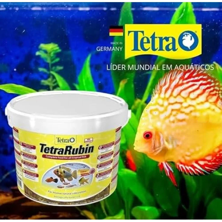 Tetra Rubin Flakes, Fischfutter in Flockenform mit natürlichen Farbverstärkern für intensive Farbenpracht, 10 L Eimer – Bild 2