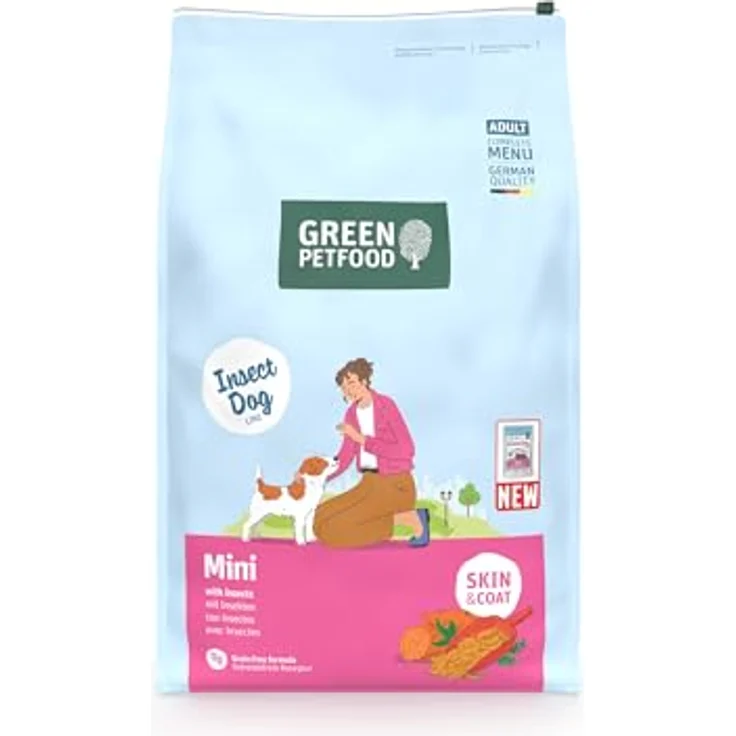 Green Petfood InsectDog Mini, Hunde-Trockenfutter mit Insektenprotein, getreidefrei, 7,5 kg – Bild 1
