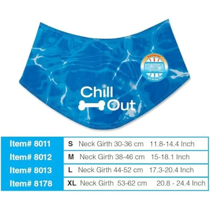 ALL FOR PAWS AFP Halstuch CHILL Out Ice Bandana, kühlendes Hundehalsband für Hunde M (38-46 cm) – Bild 2