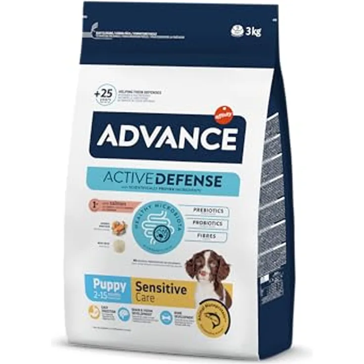 Advance Puppy Sensitive, Hunde-Trockenfutter mit Fisch und Gemüse, 3 kg für optimale Darmgesundheit und gestärktes Immunsystem