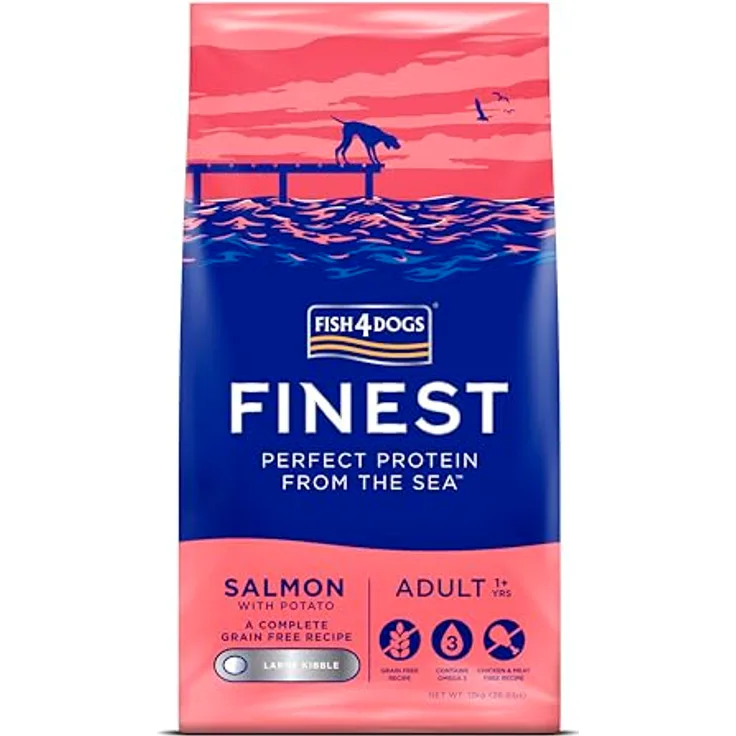 Fish4Dogs Canine Adult Regular Lachs, 12 kg Fischfutter für ausgewachsene Hunde
