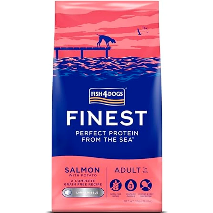 Fish4Dogs Canine Adult Regular Lachs, 12 kg Fischfutter für ausgewachsene Hunde – Bild 1