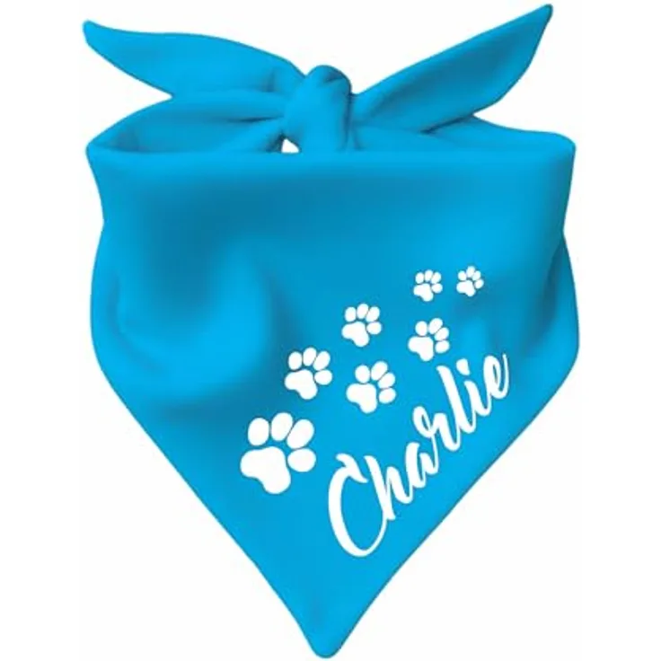 Kleiner Fratz Hunde Dreiecks Halstuch, Atollblau, Größe 2 (68 cm), hochwertiger Druck, waschbar bis 40 Grad