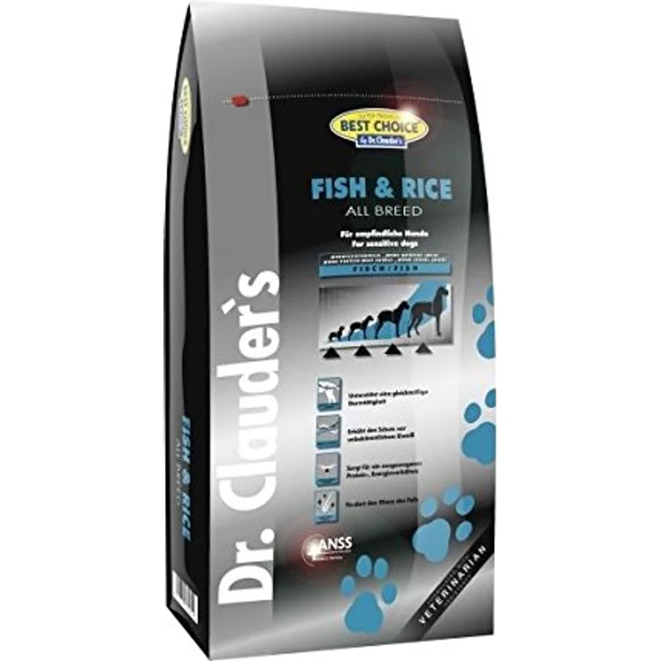 Dr.Clauder's Dog Adult Fisch & Reis, Trockenfutter für empfindliche Hunde, 12.5 kg