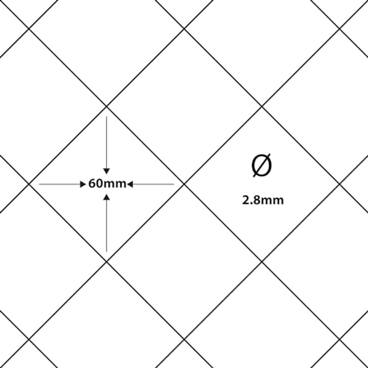 V2Aox Maschendrahtzaun 125 cm Höhe, 25 m Länge, grün, Drahtgitter mit PVC-Ummantelung, Ø 2.8 mm, Maschenweite 60 x 60 mm – Bild 2