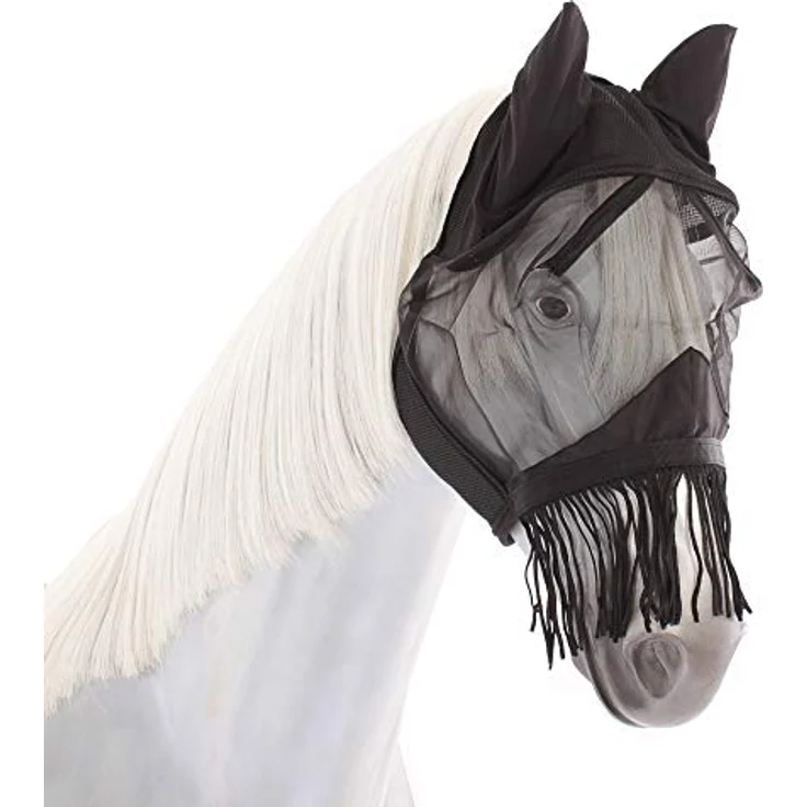 Busse Fliegenmaske Fly Cover FRANSEN, Pony, schwarz, Schutz vor Fliegen und Insekten – Bild 2