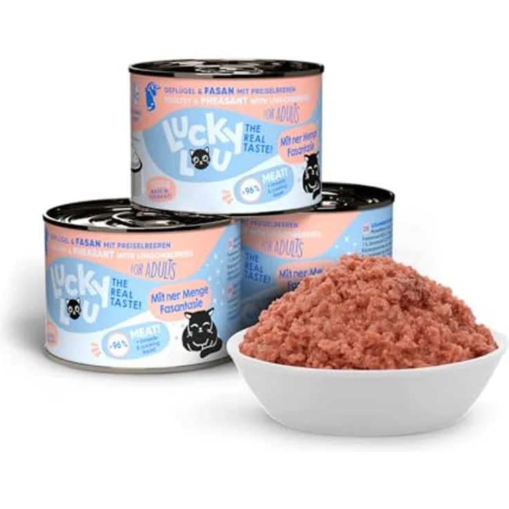 Lucky Lou Lifestage Adult Katzen-Nassfutter, Geflügel und Fasan, 24x200g, getreide- und zuckerfrei – Bild 4