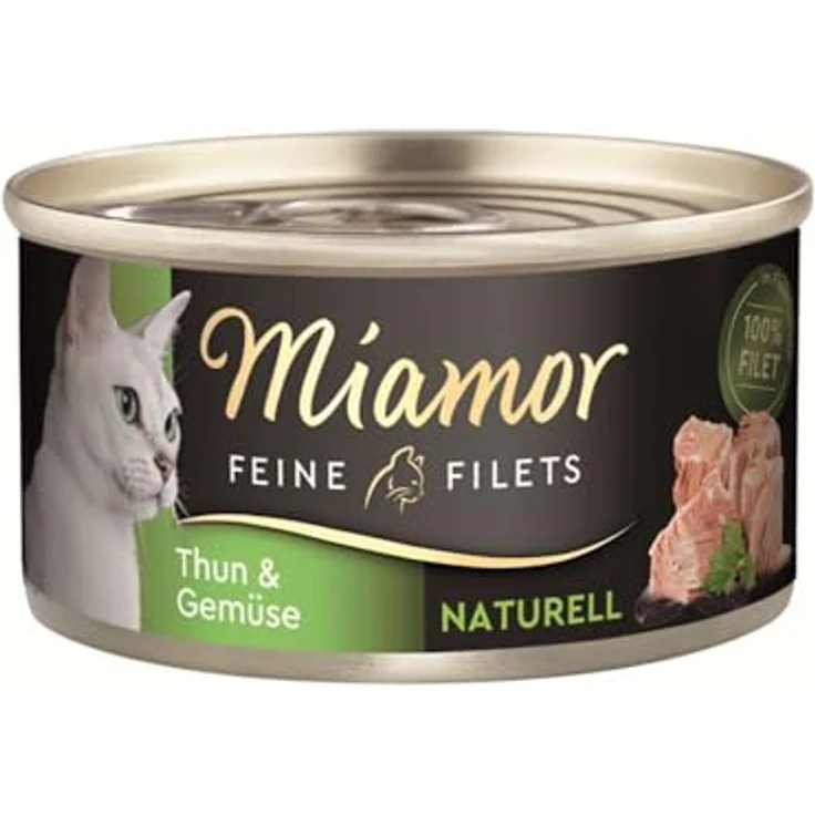 Miamor Feine Filets Naturelle, Katzen-Nassfutter im Sparpaket 24 x 80 g - Thun & Gemüse, hochbekömmlich und ohne tierische Nebenerzeugnisse – Bild 2