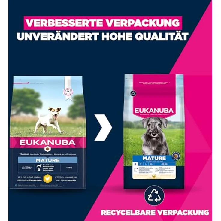 Eukanuba Hundefutter mit frischem Huhn für kleine Rassen, Premium Trockenfutter für reife Hunde, 3 kg, ideal für gesunde Gelenke und kräftige Muskulatur – Bild 2
