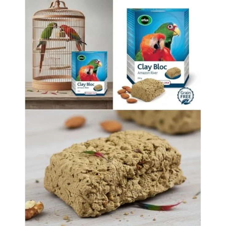 Versele Laga Orlux Clay Bloc Amazon River, 550g Mineralstoffe für Vögel – Bild 3