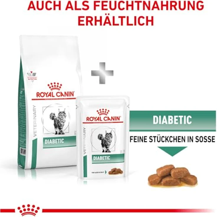 ROYAL CANIN Veterinary DIABETIC, Diät-Alleinfuttermittel für Katzen zur Regulierung der Glucose-Versorgung, 1,5 kg mit niedrigem Mono- und Disaccharid-Gehalt – Bild 3