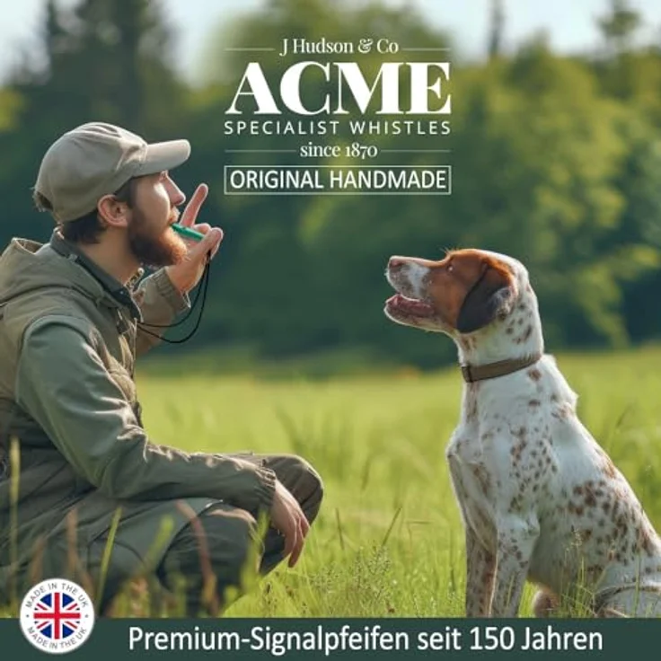 ACME Hundepfeife No. 211,5, laut und weitreichend mit GRATIS Pfeifenband, original aus England, DG orange – Bild 3