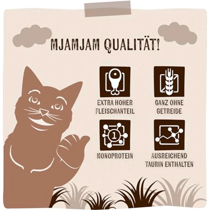 MjAMjAM purer Fleischgenuss, Katzen-Nassfutter mit köstlichem Lamm, 6x400g – Bild 4