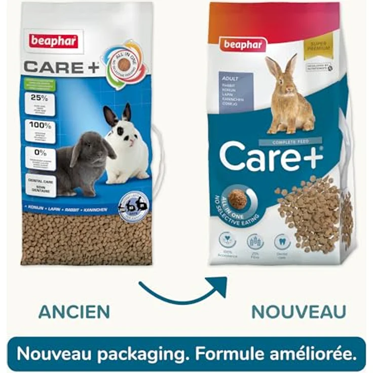 Beaphar Care+ Kaninchen 5 kg, vollwertiges Kleintierfutter mit ausgewogener Ernährung, Zahn- und Darmgesundheit Unterstützung – Bild 2