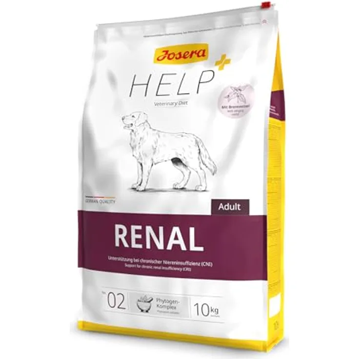 Josera Help Renal, 10kg Trockenfutter für Hunde mit protein- und phosphorarmer Rezeptur zur Unterstützung der Nierenfunktion, reich an B-Vitaminen und Omega-3 Fettsäuren