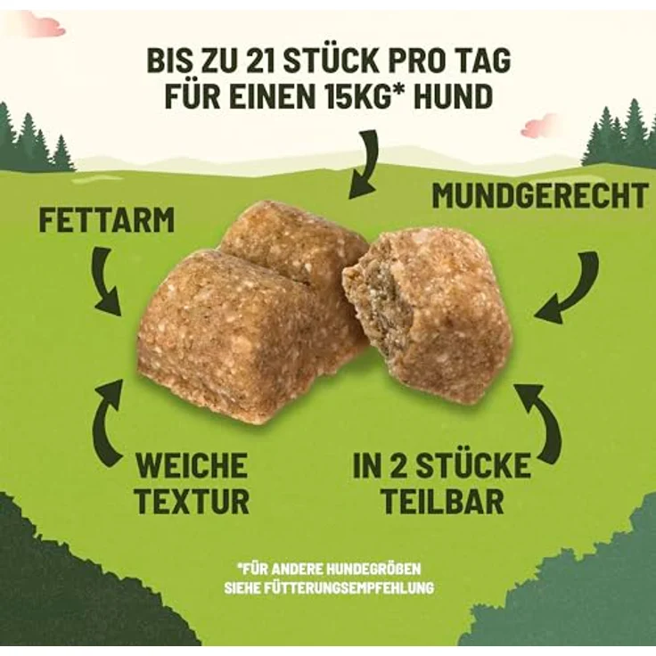 Adventuros Training Hundeleckerlis, reich an Lachs, fettarm, 6er Pack (6 x 115g) – Bild 4